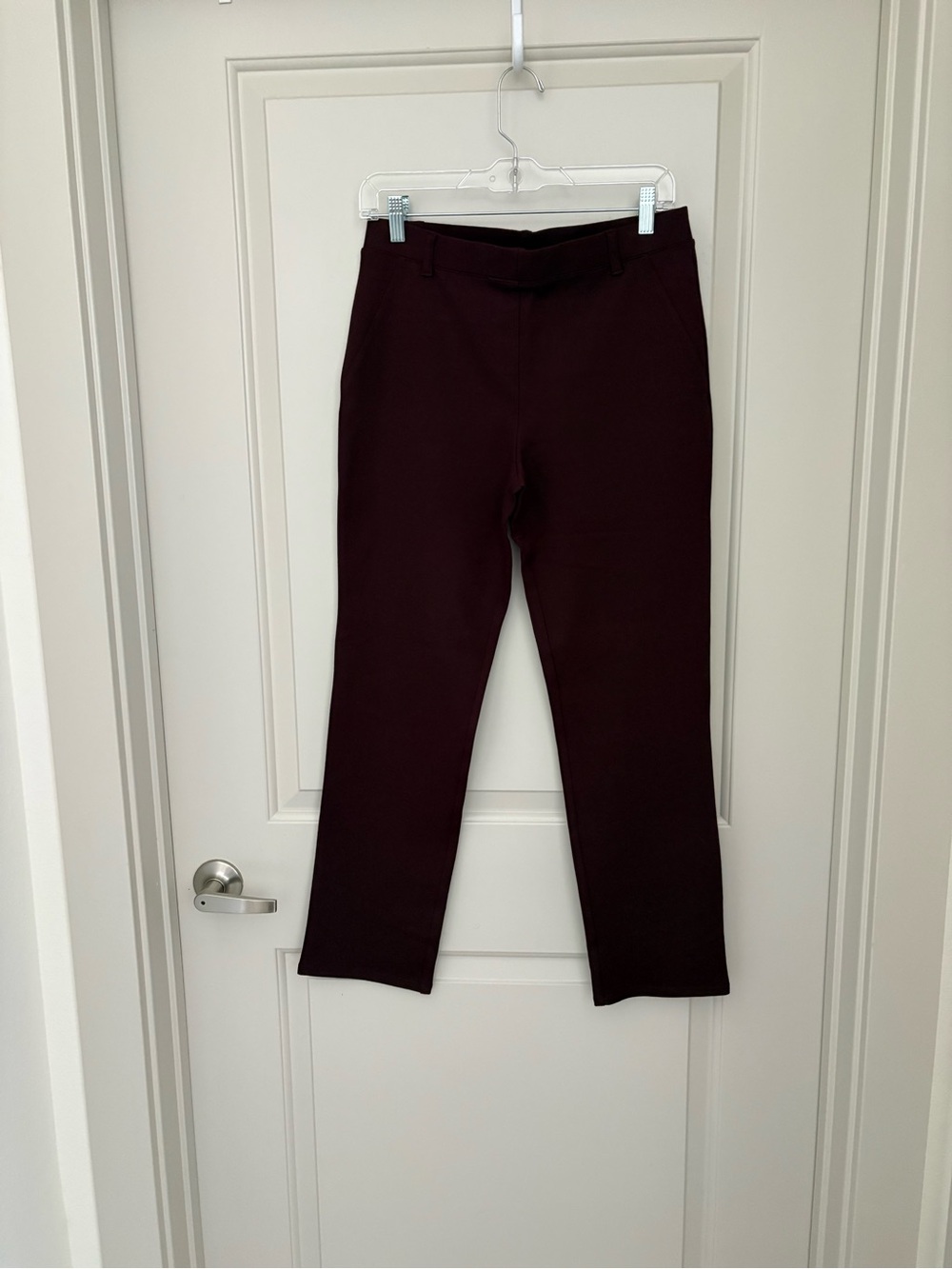 Quince Straight Leg Ponte Pants - Burgundy NWT size M